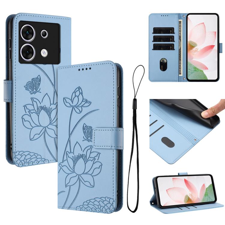 Lotus Embossed Leather Phone Case with Lanyard, For Infinix Hot 50i / Smart 9 4G, For Infinix Hot 50 Pro 4G, For Infinix Hot 50 Pro+ 4G, For Infinix Hot 50 4G, For Infinix Hot 50 5G, For Infinix Zero 40 4G / 5G, For Infinix Note 40X 5G                 ...