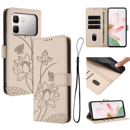 Lotus Embossed Leather Phone Case with Lanyard, For Infinix GT 50 Pro 5G, For Infinix Hot 70 5G, For Infinix Note Edge 5G, For Infinix Smart 20 4G, For Infinix Note 60 / 60 Pro 5G, For Infinix Hot 60 4G / 60i 4G, For Infinix Hot 60 Pro+ 4G             ...