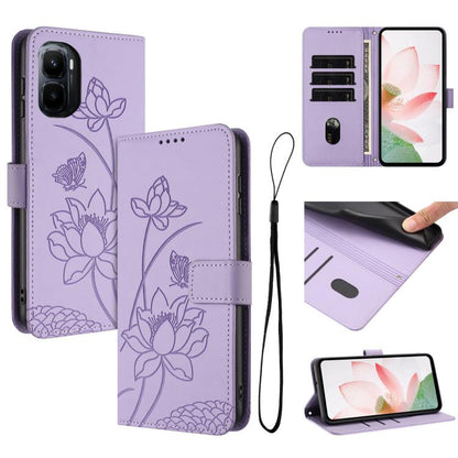 Lotus Embossed Leather Phone Case with Lanyard, For Infinix GT 50 Pro 5G, For Infinix Hot 70 5G, For Infinix Note Edge 5G, For Infinix Smart 20 4G, For Infinix Note 60 / 60 Pro 5G, For Infinix Hot 60 4G / 60i 4G, For Infinix Hot 60 Pro+ 4G             ...