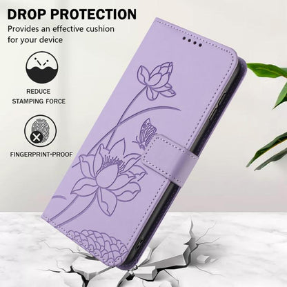 Lotus Embossed Leather Phone Case with Lanyard, For Infinix GT 50 Pro 5G, For Infinix Hot 70 5G, For Infinix Note Edge 5G, For Infinix Smart 20 4G, For Infinix Note 60 / 60 Pro 5G, For Infinix Hot 60 4G / 60i 4G, For Infinix Hot 60 Pro+ 4G             ...