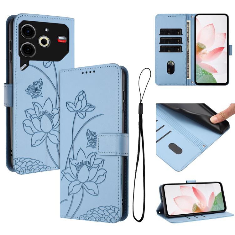 Lotus Embossed Leather Phone Case with Lanyard, For Tecno Camon 40 Pro 4G, For Tecno Camon 40 Premier, For Tecno Camon 40 4G, For Tecno Camon 40 Pro 5G, For Tecno Spark 30C 5G / Pop 9 5G, For Tecno Spark Go 1 / Go 2025 / Go 1S                          ...