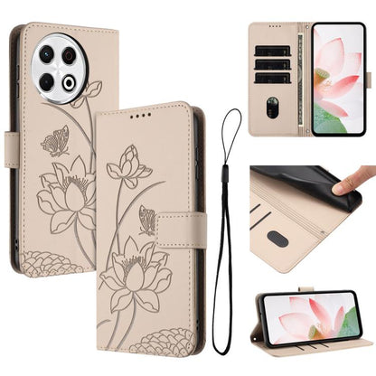 Lotus Embossed Leather Phone Case with Lanyard, For Tecno Camon 40 Pro 4G, For Tecno Camon 40 Premier, For Tecno Camon 40 4G, For Tecno Camon 40 Pro 5G, For Tecno Spark 30C 5G / Pop 9 5G, For Tecno Spark Go 1 / Go 2025 / Go 1S                          ...