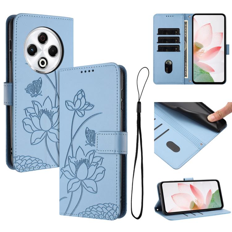Lotus Embossed Leather Phone Case with Lanyard, For Tecno Camon 40 Pro 4G, For Tecno Camon 40 Premier, For Tecno Camon 40 4G, For Tecno Camon 40 Pro 5G, For Tecno Spark 30C 5G / Pop 9 5G, For Tecno Spark Go 1 / Go 2025 / Go 1S                          ...
