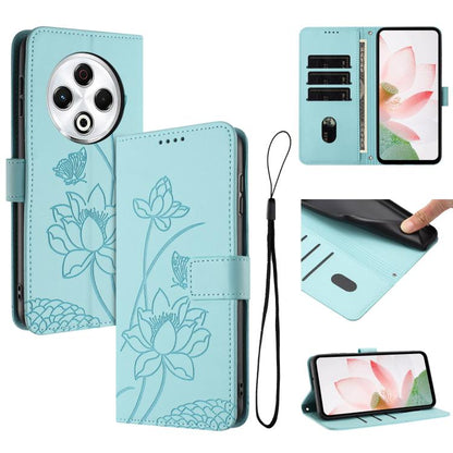 Lotus Embossed Leather Phone Case with Lanyard, For Tecno Camon 40 Pro 4G, For Tecno Camon 40 Premier, For Tecno Camon 40 4G, For Tecno Camon 40 Pro 5G, For Tecno Spark 30C 5G / Pop 9 5G, For Tecno Spark Go 1 / Go 2025 / Go 1S                          ...