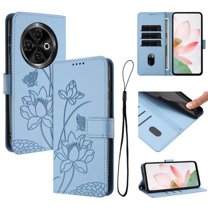 Lotus Embossed Leather Phone Case with Lanyard, For Tecno Camon 40 Pro 4G, For Tecno Camon 40 Premier, For Tecno Camon 40 4G, For Tecno Camon 40 Pro 5G, For Tecno Spark 30C 5G / Pop 9 5G, For Tecno Spark Go 1 / Go 2025 / Go 1S                          ...