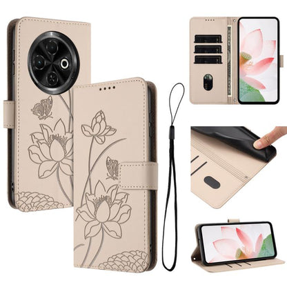 Lotus Embossed Leather Phone Case with Lanyard, For Tecno Camon 40 Pro 4G, For Tecno Camon 40 Premier, For Tecno Camon 40 4G, For Tecno Camon 40 Pro 5G, For Tecno Spark 30C 5G / Pop 9 5G, For Tecno Spark Go 1 / Go 2025 / Go 1S                          ...