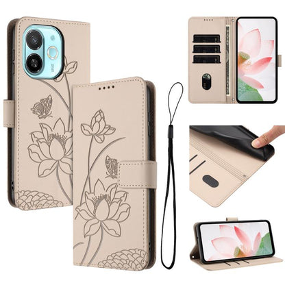 Lotus Embossed Leather Phone Case with Lanyard, For Tecno Camon 40 Pro 4G, For Tecno Camon 40 Premier, For Tecno Camon 40 4G, For Tecno Camon 40 Pro 5G, For Tecno Spark 30C 5G / Pop 9 5G, For Tecno Spark Go 1 / Go 2025 / Go 1S                          ...