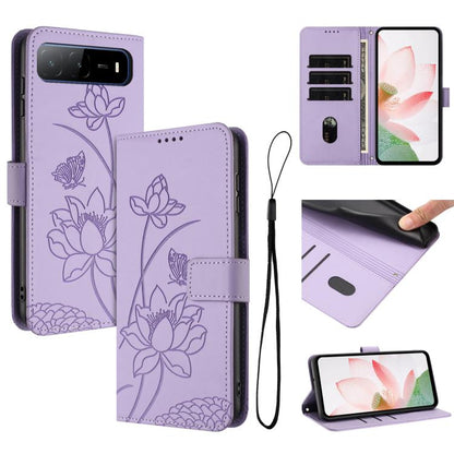 Lotus Embossed Leather Phone Case with Lanyard, For Tecno Camon 40 Pro 4G, For Tecno Camon 40 Premier, For Tecno Camon 40 4G, For Tecno Camon 40 Pro 5G, For Tecno Spark 30C 5G / Pop 9 5G, For Tecno Spark Go 1 / Go 2025 / Go 1S                          ...