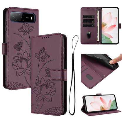 Lotus Embossed Leather Phone Case with Lanyard, For Tecno Camon 40 Pro 4G, For Tecno Camon 40 Premier, For Tecno Camon 40 4G, For Tecno Camon 40 Pro 5G, For Tecno Spark 30C 5G / Pop 9 5G, For Tecno Spark Go 1 / Go 2025 / Go 1S                          ...