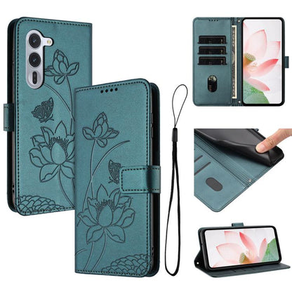 Lotus Embossed Leather Phone Case with Lanyard, For Fujitsu Arrows We3 / F-52G, For Fujitsu Arrows Alpha F-51F, For Fujitsu FCNT Rakuraku F-53E, For Fujitsu Arrows We2 F-52E, For Fujitsu Arrows We2 Plus F-51E, For Fujitsu Arrows WE F-51B