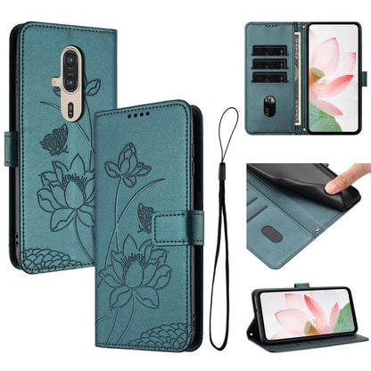 Lotus Embossed Leather Phone Case with Lanyard, For Fujitsu Arrows We3 / F-52G, For Fujitsu Arrows Alpha F-51F, For Fujitsu FCNT Rakuraku F-53E, For Fujitsu Arrows We2 F-52E, For Fujitsu Arrows We2 Plus F-51E, For Fujitsu Arrows WE F-51B