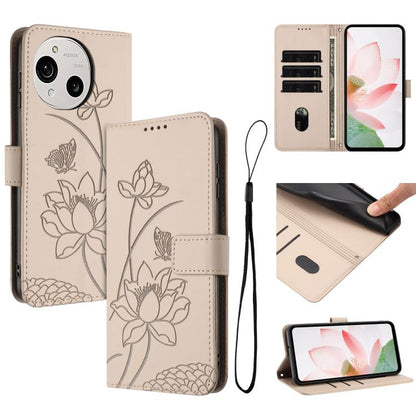 Lotus Embossed Leather Phone Case with Lanyard, For Sharp Aquos wish6, For Sharp Aquos R11, For Sharp Aquos R9 / R10, For Sharp Aquos wish5, For Sharp Aquos sense9, For Sharp Aquos wish4, For Sharp Aquos sense8, For Sharp Aquos wish3