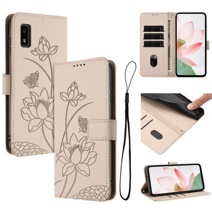 Lotus Embossed Leather Phone Case with Lanyard, For Sharp Aquos wish6, For Sharp Aquos R11, For Sharp Aquos R9 / R10, For Sharp Aquos wish5, For Sharp Aquos sense9, For Sharp Aquos wish4, For Sharp Aquos sense8, For Sharp Aquos wish3