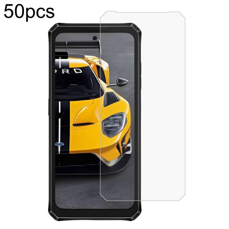50 PCS/Pack 0.3mm High Aluminum Tempered Glass Film, For Fossibot F106 Plus, For Fossibot F123, For Fossibot F110 Pro, For Fossibot F114