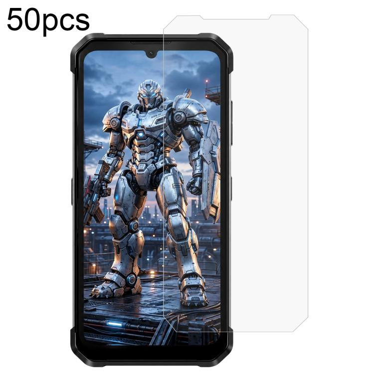 50 PCS/Pack 0.3mm High Aluminum Tempered Glass Film, For Fossibot F106 Plus, For Fossibot F123, For Fossibot F110 Pro, For Fossibot F114
