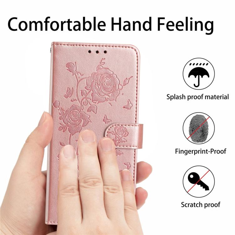 Rose Flower Embossing Pattern Leather Phone Case, For Redmi K90 Pro Max/Poco F8 Ultra, For Redmi K90/Poco F8 Pro, For Redmi 15C 5G/4G EU 173mm/Poco C85 5G, For Redmi 15 5G / 4G EU 171mm, For Redmi 15C 5G/4G Global 171mm/Poco C85 4G, For Redmi 15T Pro 5...