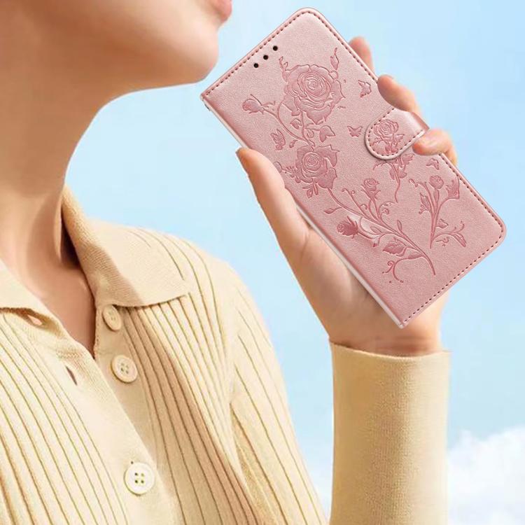 Rose Flower Embossing Pattern Leather Phone Case, For Redmi K90 Pro Max/Poco F8 Ultra, For Redmi K90/Poco F8 Pro, For Redmi 15C 5G/4G EU 173mm/Poco C85 5G, For Redmi 15 5G / 4G EU 171mm, For Redmi 15C 5G/4G Global 171mm/Poco C85 4G, For Redmi 15T Pro 5...
