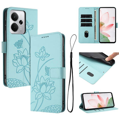 Lotus Embossed Leather Phone Case with Lanyard, For Realme 16T 5G, For Realme C100 / C100i / C100x 4G, For Realme P4 Power 5G, For Realme 16 5G, For Realme 16 Pro+ 5G, For Realme 16 Pro 5G, For Realme C85 5G / 15x 5G India, For Realme C85 Pro 4G       ...