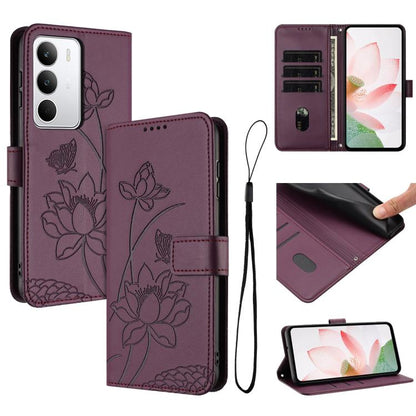 Lotus Embossed Leather Phone Case with Lanyard, For Realme 16T 5G, For Realme C100 / C100i / C100x 4G, For Realme P4 Power 5G, For Realme 16 5G, For Realme 16 Pro+ 5G, For Realme 16 Pro 5G, For Realme C85 5G / 15x 5G India, For Realme C85 Pro 4G       ...