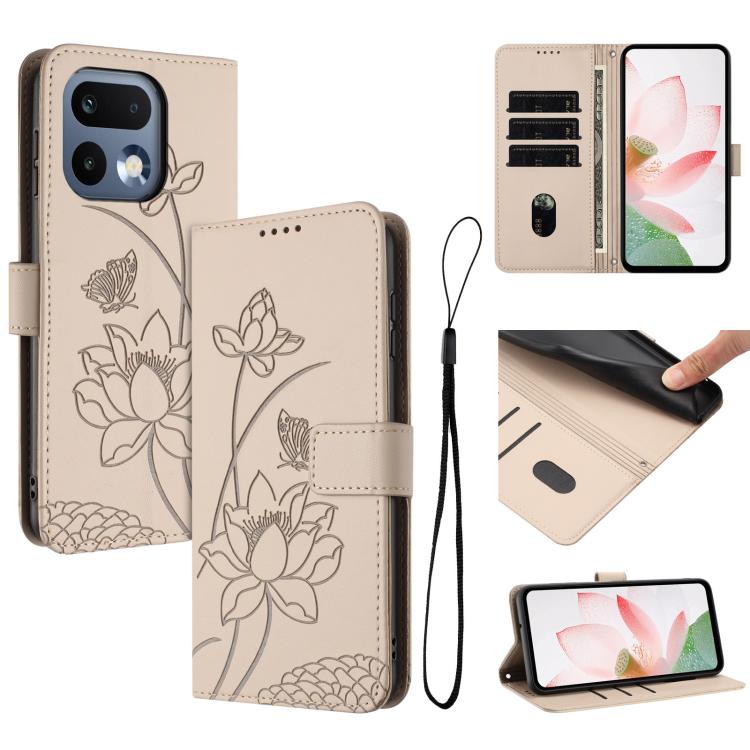 Lotus Embossed Leather Phone Case with Lanyard, For Realme 16T 5G, For Realme C100 / C100i / C100x 4G, For Realme P4 Power 5G, For Realme 16 5G, For Realme 16 Pro+ 5G, For Realme 16 Pro 5G, For Realme C85 5G / 15x 5G India, For Realme C85 Pro 4G       ...