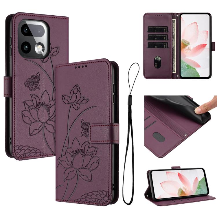 Lotus Embossed Leather Phone Case with Lanyard, For Realme 16T 5G, For Realme C100 / C100i / C100x 4G, For Realme P4 Power 5G, For Realme 16 5G, For Realme 16 Pro+ 5G, For Realme 16 Pro 5G, For Realme C85 5G / 15x 5G India, For Realme C85 Pro 4G       ...