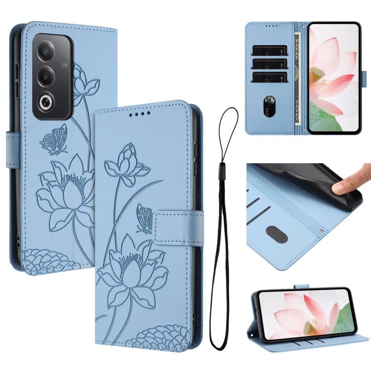 Lotus Embossed Leather Phone Case with Lanyard, For OPPO Reno16 F / Reno16 FS 5G, For OPPO Reno16 / Reno16 Pro 5G Global, For OPPO Reno15 F 5G Global, For OPPO Reno15 Pro Max 5G Global, For OPPO A6x 5G / A6 5G, For OPPO Reno15 Pro 5G Global            ...