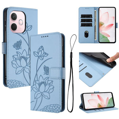Lotus Embossed Leather Phone Case with Lanyard, For OPPO Reno16 F / Reno16 FS 5G, For OPPO Reno16 / Reno16 Pro 5G Global, For OPPO Reno15 F 5G Global, For OPPO Reno15 Pro Max 5G Global, For OPPO A6x 5G / A6 5G, For OPPO Reno15 Pro 5G Global            ...