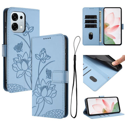 Lotus Embossed Leather Phone Case with Lanyard, For OPPO Reno16 F / Reno16 FS 5G, For OPPO Reno16 / Reno16 Pro 5G Global, For OPPO Reno15 F 5G Global, For OPPO Reno15 Pro Max 5G Global, For OPPO A6x 5G / A6 5G, For OPPO Reno15 Pro 5G Global            ...