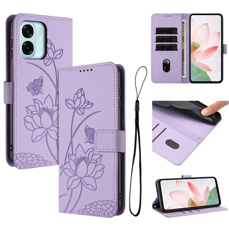Lotus Embossed Leather Phone Case with Lanyard, For OPPO Reno16 F / Reno16 FS 5G, For OPPO Reno16 / Reno16 Pro 5G Global, For OPPO Reno15 F 5G Global, For OPPO Reno15 Pro Max 5G Global, For OPPO A6x 5G / A6 5G, For OPPO Reno15 Pro 5G Global            ...