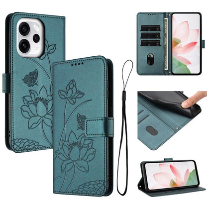 Lotus Embossed Leather Phone Case with Lanyard, For OPPO Reno16 F / Reno16 FS 5G, For OPPO Reno16 / Reno16 Pro 5G Global, For OPPO Reno15 F 5G Global, For OPPO Reno15 Pro Max 5G Global, For OPPO A6x 5G / A6 5G, For OPPO Reno15 Pro 5G Global            ...