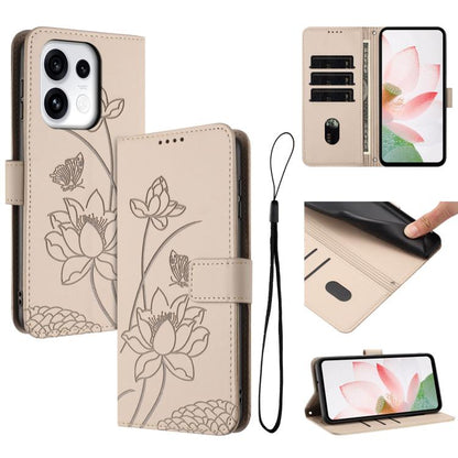 Lotus Embossed Leather Phone Case with Lanyard, For OPPO Reno16 F / Reno16 FS 5G, For OPPO Reno16 / Reno16 Pro 5G Global, For OPPO Reno15 F 5G Global, For OPPO Reno15 Pro Max 5G Global, For OPPO A6x 5G / A6 5G, For OPPO Reno15 Pro 5G Global            ...