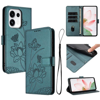Lotus Embossed Leather Phone Case with Lanyard, For OPPO Reno16 F / Reno16 FS 5G, For OPPO Reno16 / Reno16 Pro 5G Global, For OPPO Reno15 F 5G Global, For OPPO Reno15 Pro Max 5G Global, For OPPO A6x 5G / A6 5G, For OPPO Reno15 Pro 5G Global            ...