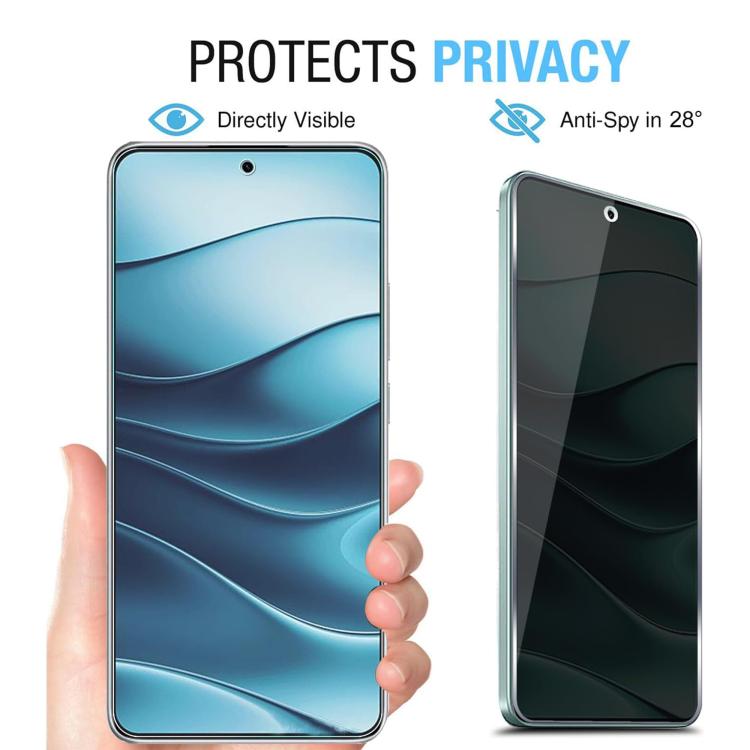 Kalebol High-Aluminum Screen-Printed Full-Coverage Black-Border Privacy Tempered Glass Film, For Xiaomi Poco M8 Power 5G, For Xiaomi 17T Pro 5G, For Xiaomi Poco C81 Pro 4G, For Xiaomi 17T 5G, For Xiaomi 17 Ultra, For Xiaomi 17 Pro Max, For Xiaomi 17 Pr...