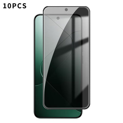 10pcs Kalebol High-Aluminum Screen-Printed Full-Coverage Black-Border Privacy Tempered Glass Film, For Xiaomi Poco M8 Power 5G, For Xiaomi 17T Pro 5G, For Xiaomi Poco C81 Pro 4G, For Xiaomi 17T 5G, For Xiaomi 17 Ultra, For Xiaomi 17 Pro Max            ...