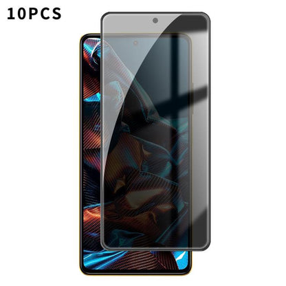 10pcs Kalebol High-Aluminum Screen-Printed Full-Coverage Black-Border Privacy Tempered Glass Film, For Xiaomi Poco M8 Power 5G, For Xiaomi 17T Pro 5G, For Xiaomi Poco C81 Pro 4G, For Xiaomi 17T 5G, For Xiaomi 17 Ultra, For Xiaomi 17 Pro Max            ...