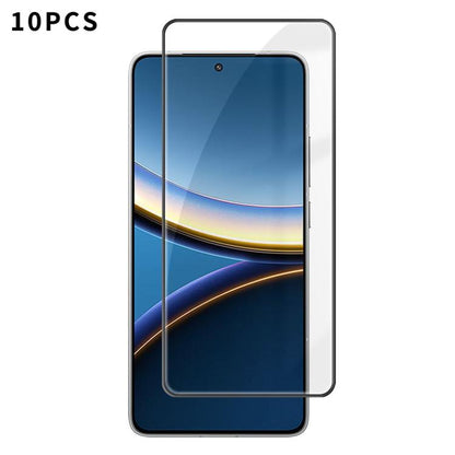 10pcs Kalebol High-Aluminum Screen-Printed Full-Coverage Anti-Fingerprint Black-Bordered HD Tempered Glass Film, For Xiaomi Poco M8 Power 5G, For Xiaomi 17T Pro 5G, For Xiaomi Poco C81 Pro 4G, For Xiaomi 17T 5G, For Xiaomi 17 Ultra, For Xiaomi 17 Pro M...