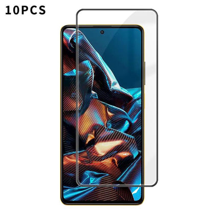 10pcs Kalebol High-Aluminum Screen-Printed Full-Coverage Anti-Fingerprint Black-Bordered HD Tempered Glass Film, For Xiaomi Poco M8 Power 5G, For Xiaomi 17T Pro 5G, For Xiaomi Poco C81 Pro 4G, For Xiaomi 17T 5G, For Xiaomi 17 Ultra, For Xiaomi 17 Pro M...