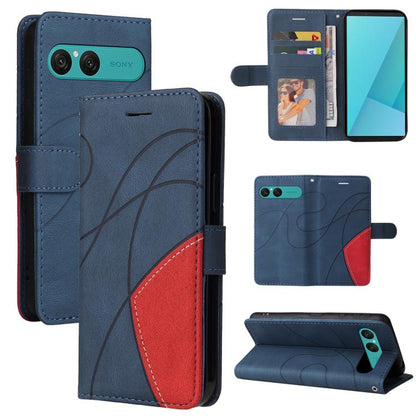 Dual-color Splicing Flip Leather Phone Case, For Sony Xperia 1 VIII, For Sony Xperia 10 VII