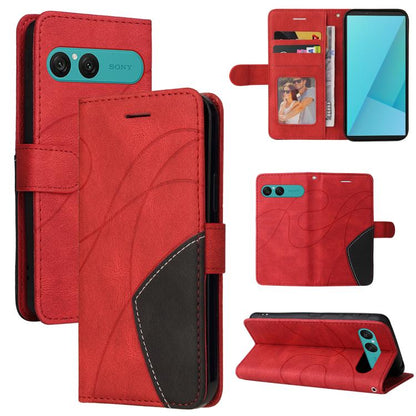 Dual-color Splicing Flip Leather Phone Case, For Sony Xperia 1 VIII, For Sony Xperia 10 VII