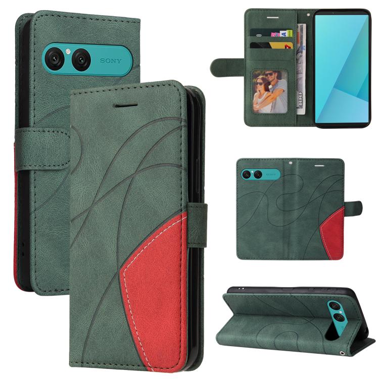 Dual-color Splicing Flip Leather Phone Case, For Sony Xperia 1 VIII, For Sony Xperia 10 VII
