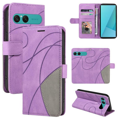 Dual-color Splicing Flip Leather Phone Case, For Sony Xperia 1 VIII, For Sony Xperia 10 VII