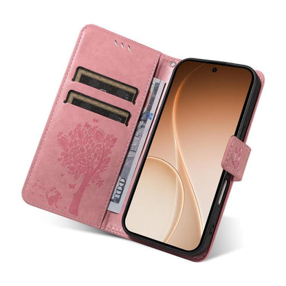 Tree & Cat Embossed Pattern Flip Leather Phone Case, For Sony Xperia 1 VIII, For Sony Xperia 10 VII
