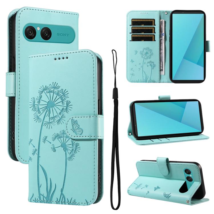 Dandelion Embossed Pattern Flip Leather Phone Case, For Sony Xperia 1 VIII, For Sony Xperia 10 VII