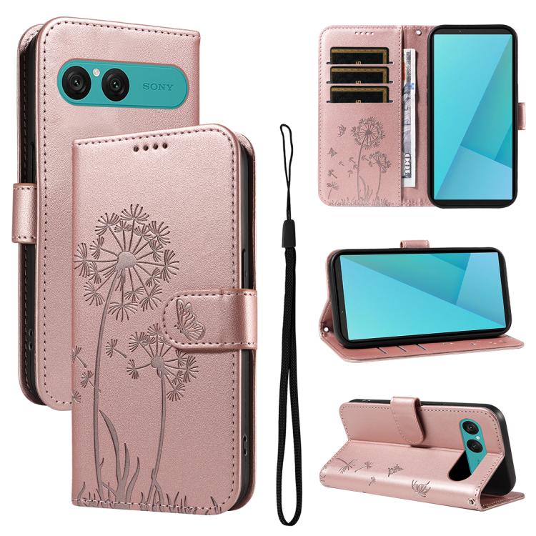 Dandelion Embossed Pattern Flip Leather Phone Case, For Sony Xperia 1 VIII, For Sony Xperia 10 VII