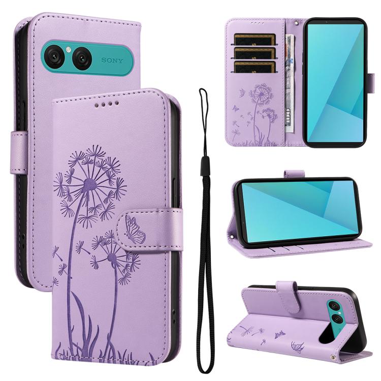 Dandelion Embossed Pattern Flip Leather Phone Case, For Sony Xperia 1 VIII, For Sony Xperia 10 VII