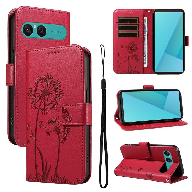 Dandelion Embossed Pattern Flip Leather Phone Case, For Sony Xperia 1 VIII, For Sony Xperia 10 VII
