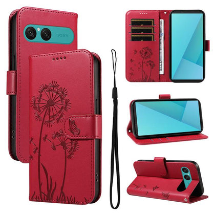 Dandelion Embossed Pattern Flip Leather Phone Case, For Sony Xperia 1 VIII, For Sony Xperia 10 VII