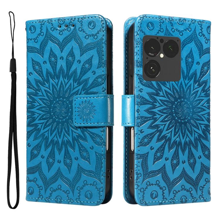Embossed Sunflower Pattern Flip Leather Phone Case, For Sony Xperia 1 VIII, For Sony Xperia 10 VII