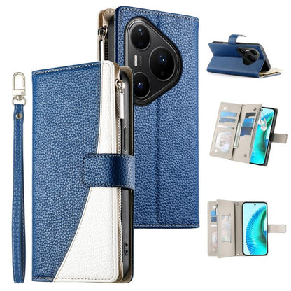 Stitching Multi-card Zipper Wallet Leather Phone Case with Short Strap, For Huawei nova 15 Pro / nova 15 Ultra, For Huawei Pura 80 Ultra 5G, For Huawei Pura 80 Pro 5G / Pura 80 Pro+ 5G, For Huawei Pura 80 5G