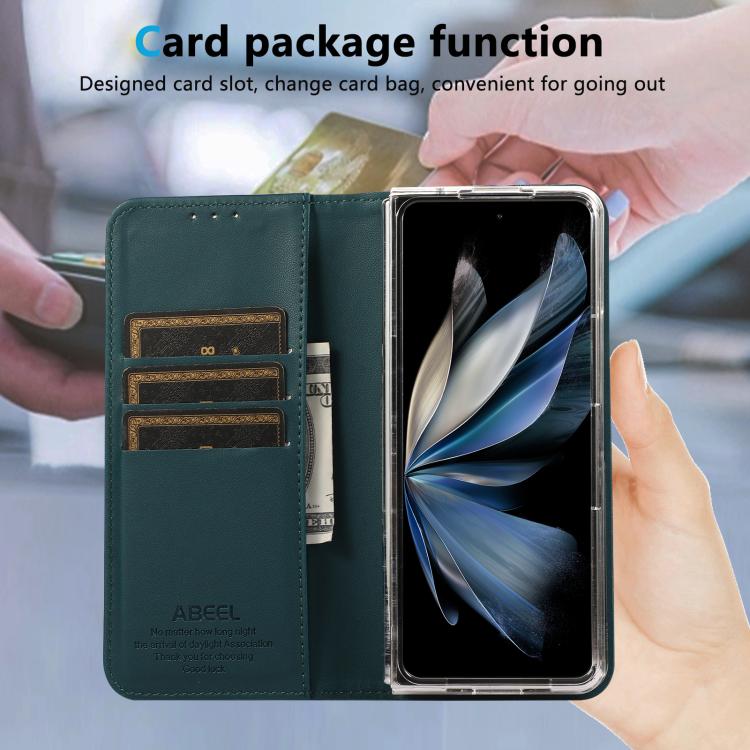 ABEEL AB01 RFID Blocking Leather Phone Case, For Google Pixel 11 Pro Fold, For Google Pixel 10 Pro Fold